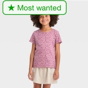 Cat & Jack Ribbed Tee Purple size 8